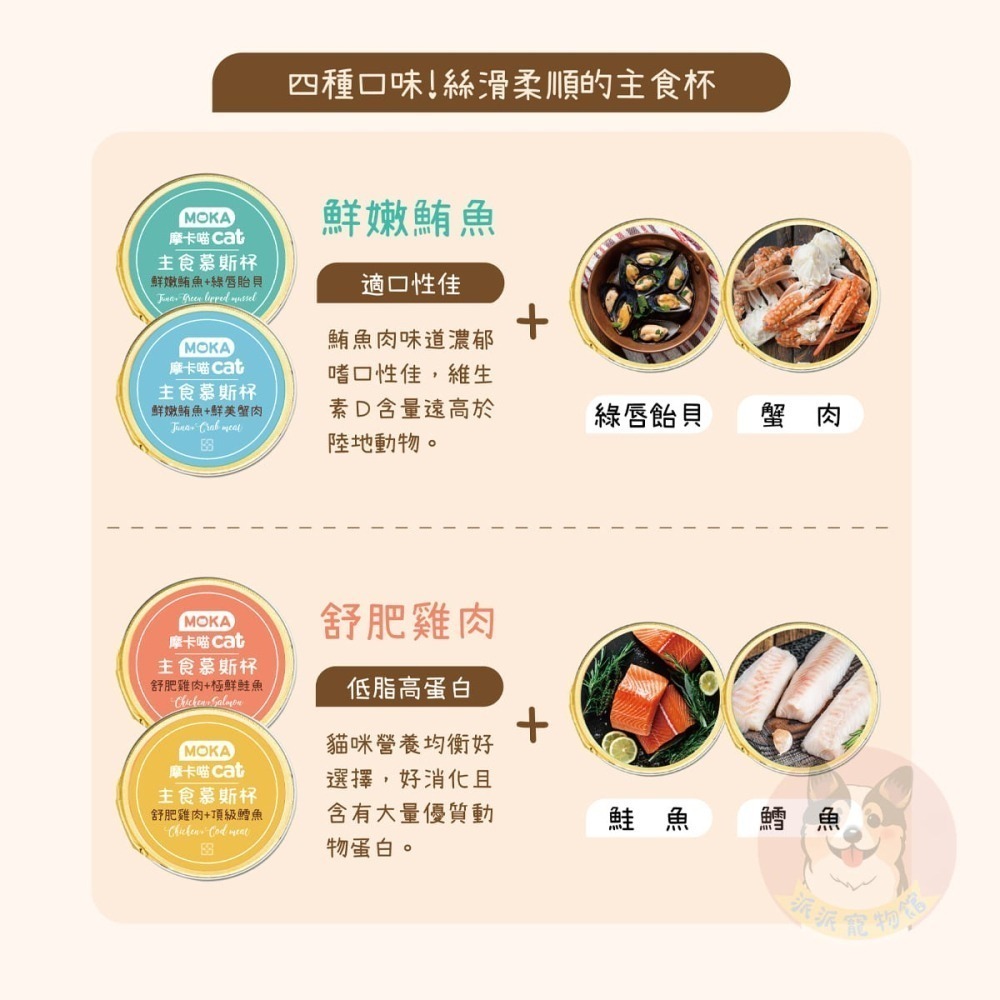 高達95%肉含量♡ˊ˗ MOKA摩卡喵🍮 主食慕斯杯30g｜貓咪罐頭 主食罐 無穀貓罐 幼貓老貓點心 高含肉貓咪主食-細節圖5