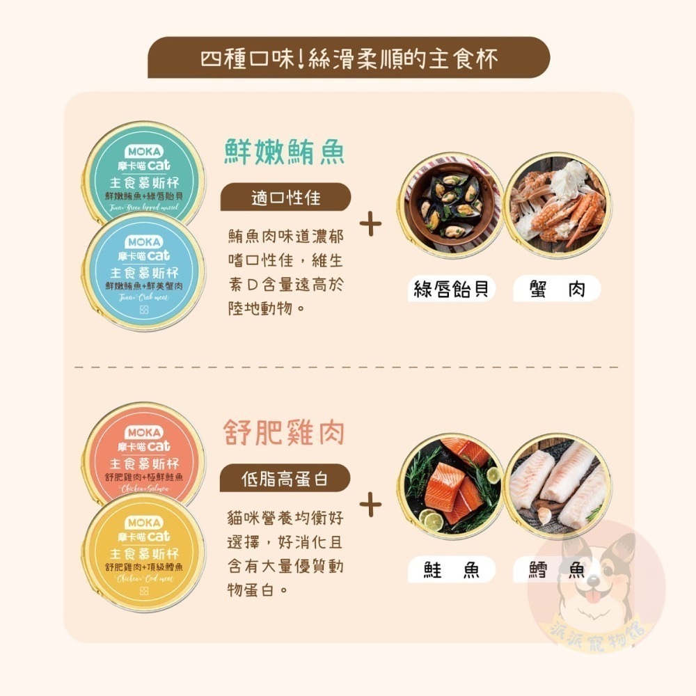 高達95%肉含量♡ˊ˗ MOKA摩卡喵🍮 主食慕斯杯30g｜貓咪罐頭 主食罐 無穀貓罐 幼貓老貓點心 高含肉貓咪主食-細節圖5