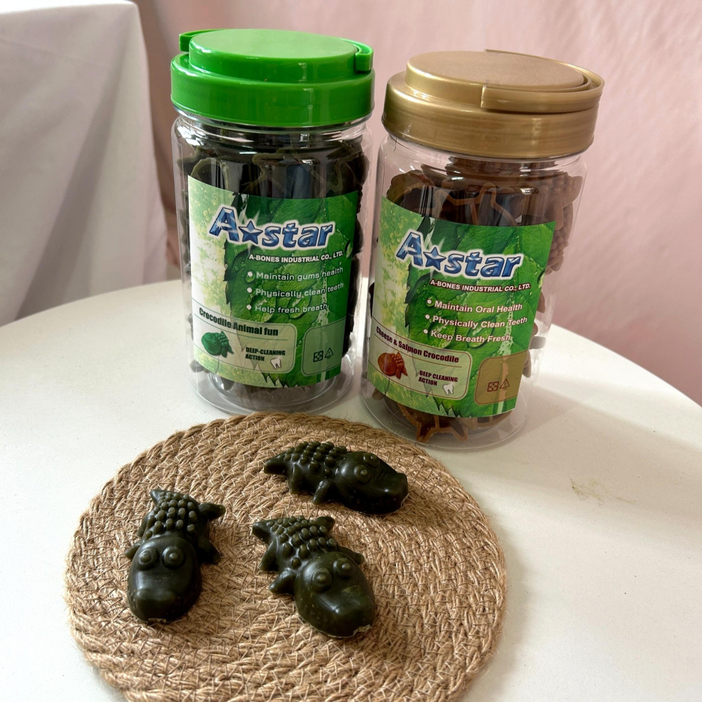 好吃又好玩😋 A Star 鱷魚造型潔牙骨🐊 狗狗潔牙骨 潔牙棒 寵物潔牙骨 寵物潔牙棒 幼犬潔牙骨 狗狗寵物零食-細節圖2