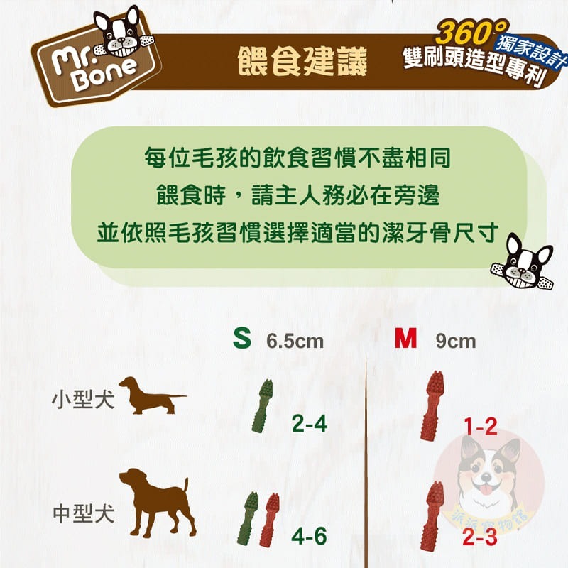 360°雙刷頭♡ˊ˗ Mr.Bone 潔牙骨 狗狗潔牙骨 寵物潔牙骨 寵物潔牙 狗狗潔牙棒 幼犬潔牙骨 狗零食寵物零食-細節圖3