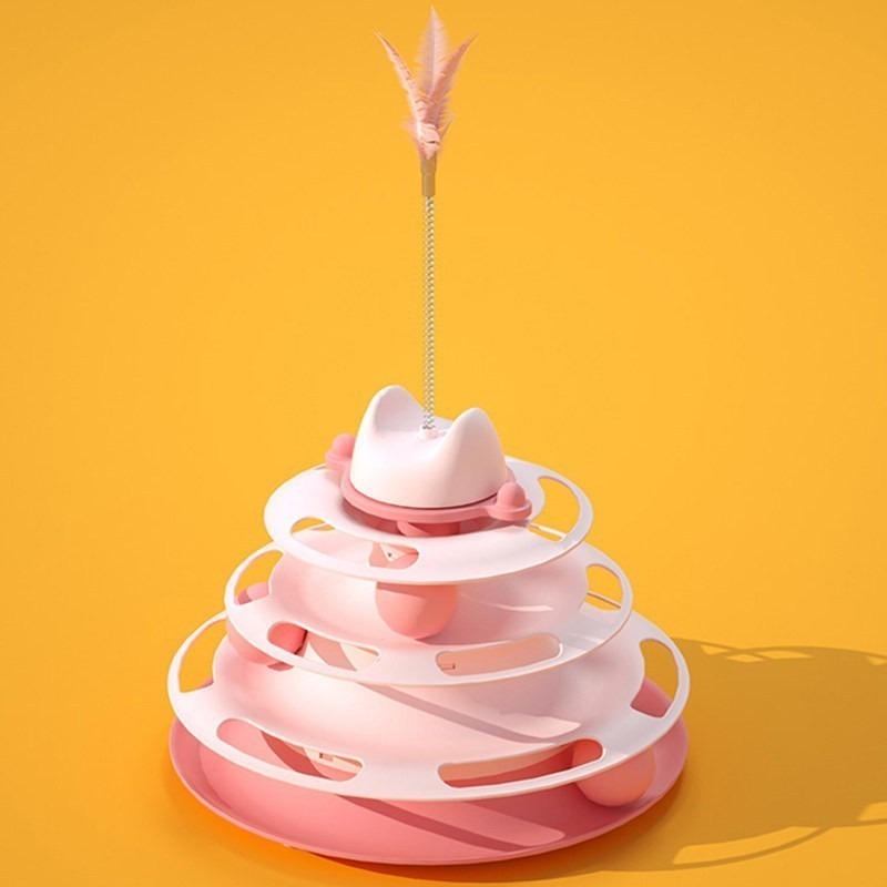 自己玩🥳 貓轉盤 貓抓球 貓玩具 貓咪玩具 寵物玩具逗貓逗貓玩具兵乓球轉盤幼貓玩具貓球貓的玩具貓咪小貓玩具懶人貓益智-規格圖10