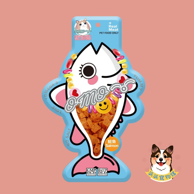 OＭO 歐姆貓 胖胖魚 25g🐟 鮪魚/鮭魚 魚條/魚片/魚粒｜貓零食 貓咪零食 貓點心 貓肉乾 魚乾 訓練獎勵零食-規格圖5