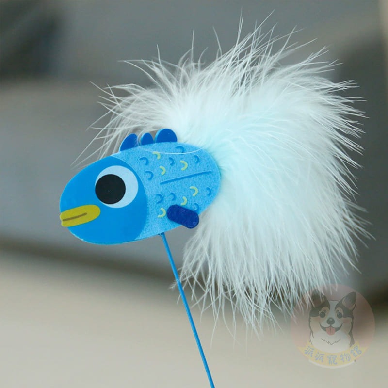 🐟小魚逗貓棒🐟 逗貓棒 貓玩具貓咪玩具寵物玩具逗貓逗貓玩具貓玩具貓幼貓豆貓棒貓的玩具貓咪小貓玩具懶人貓鈴鐺羽毛-細節圖4