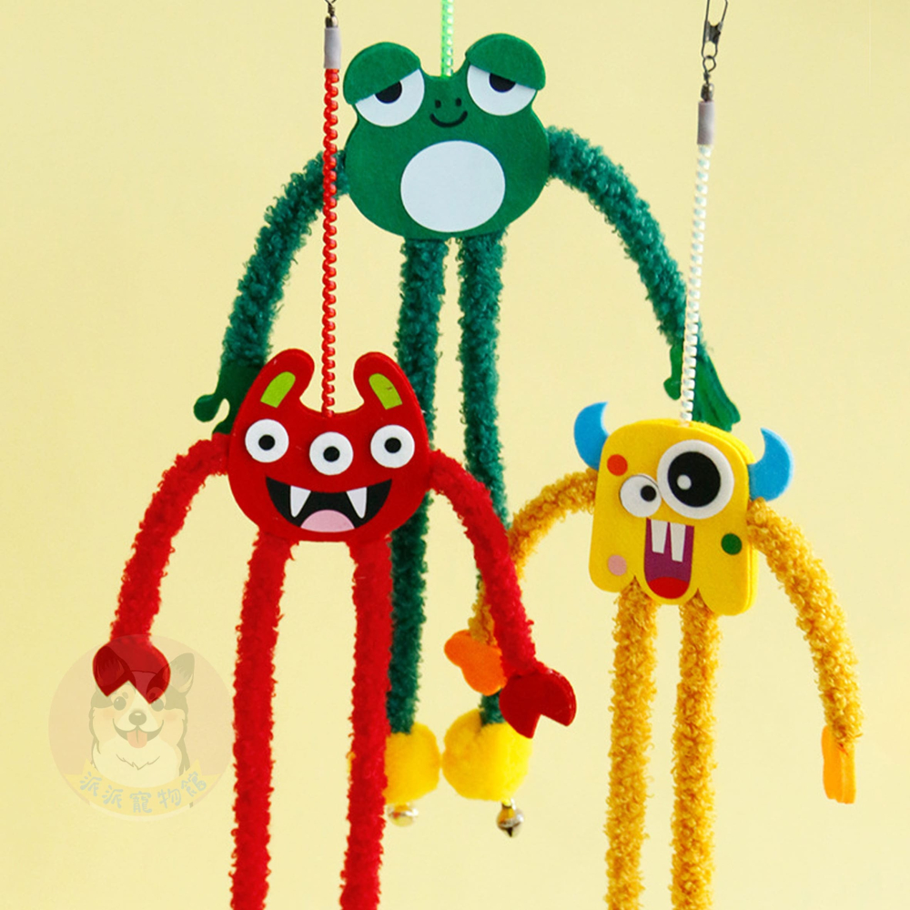 👾彈力怪獸逗貓棒👾 逗貓棒 貓玩具貓咪玩具寵物玩具逗貓逗貓玩具貓玩具貓幼貓玩具貓的玩具懶人毛絨流蘇貓咪小貓玩具貓咪-細節圖5