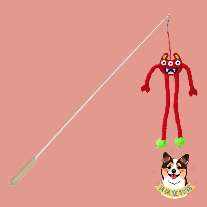 👾彈力怪獸逗貓棒👾 逗貓棒 貓玩具貓咪玩具寵物玩具逗貓逗貓玩具貓玩具貓幼貓玩具貓的玩具懶人毛絨流蘇貓咪小貓玩具貓咪-規格圖5