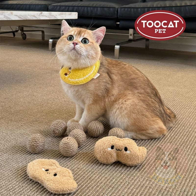 花生造型 ₍ᐢ˶› ̫ ‹˶ᐢ₎  貓咪劍麻球🥜 貓咪玩具 貓玩具 幼貓玩具 貓球 貓咪球 貓玩具球麻繩貓抓小貓玩具-細節圖4