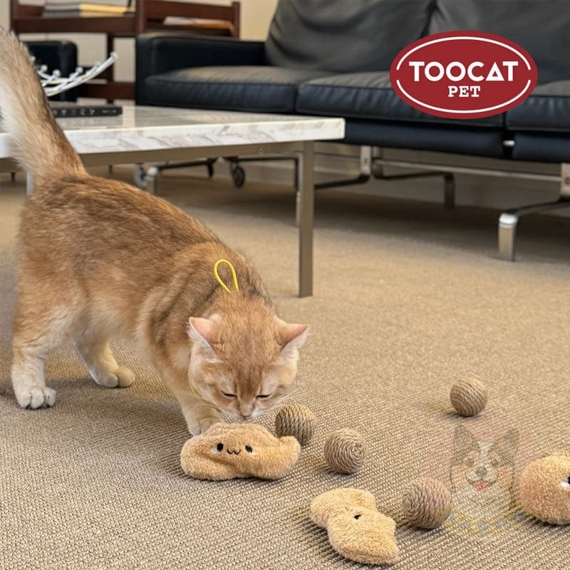 花生造型 ₍ᐢ˶› ̫ ‹˶ᐢ₎  貓咪劍麻球🥜 貓咪玩具 貓玩具 幼貓玩具 貓球 貓咪球 貓玩具球麻繩貓抓小貓玩具-細節圖6