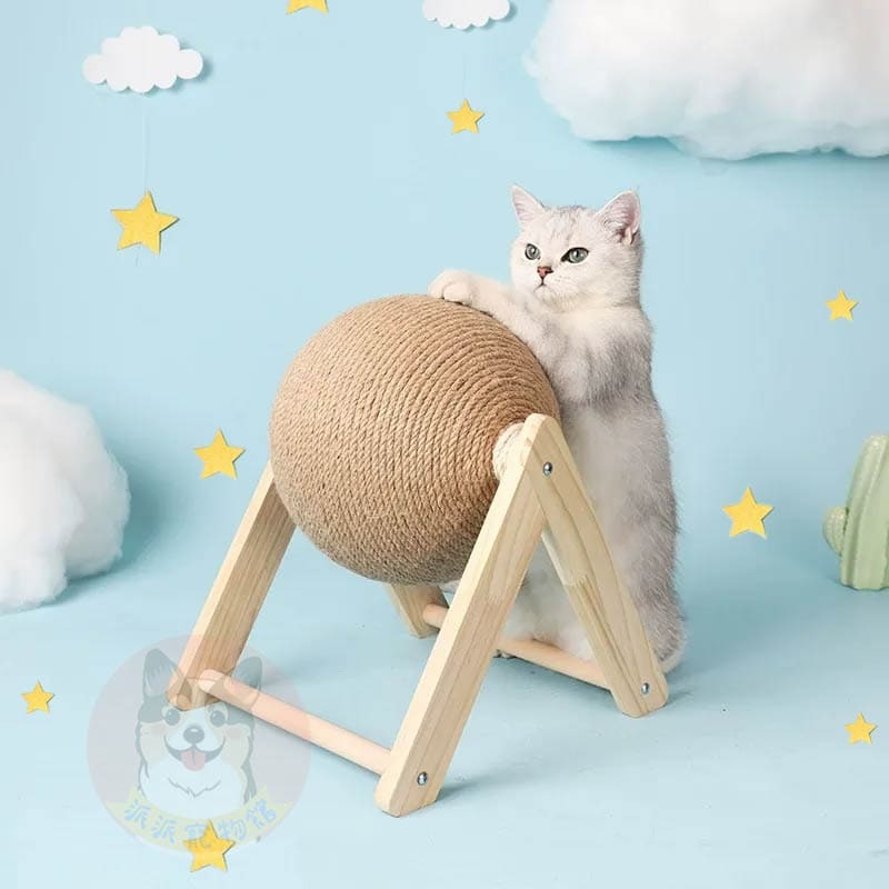 😻劍麻貓抓球😻 貓抓球 貓抓柱 麻繩 小貓玩具 防貓抓 劍麻球 貓爪板 貓玩具 貓咪玩具 寵物玩具 貓咪用品貓抓柱-細節圖3