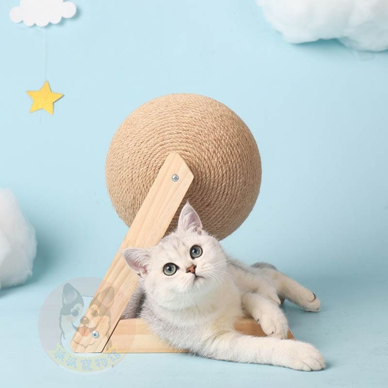 😻劍麻貓抓球😻 貓抓球 貓抓柱 麻繩 小貓玩具 防貓抓 劍麻球 貓爪板 貓玩具 貓咪玩具 寵物玩具 貓咪用品貓抓柱-細節圖5