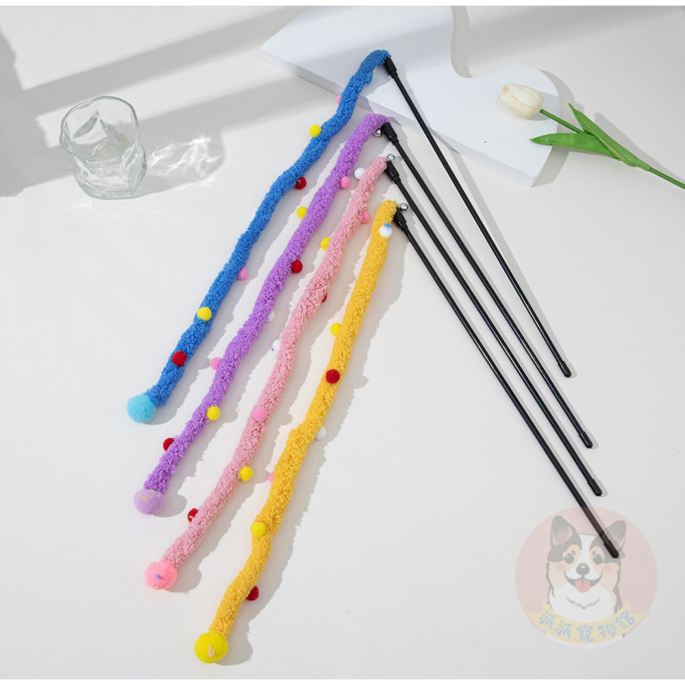 ❤️毛絨球球❤️ 絨條逗貓棒 逗貓棒 貓玩具貓咪玩具寵物玩具逗貓逗貓玩具貓玩具貓幼貓玩具豆貓棒貓的玩具貓咪小貓玩具貓用-細節圖5