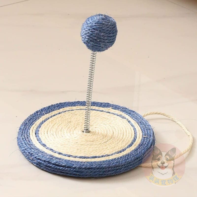 ☁️彈簧貓抓球☁️ 貓抓球 貓抓板 劍麻墊 貓抓 貓爪板 彈簧球麻繩抓板貓玩具貓咪玩具寵物玩具牆壁裝飾幼貓小貓玩具用品-細節圖2