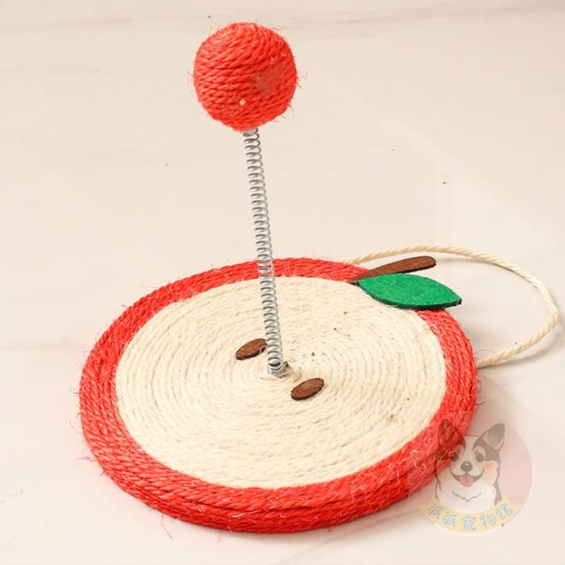 ☁️彈簧貓抓球☁️ 貓抓球 貓抓板 劍麻墊 貓抓 貓爪板 彈簧球麻繩抓板貓玩具貓咪玩具寵物玩具牆壁裝飾幼貓小貓玩具用品-細節圖3