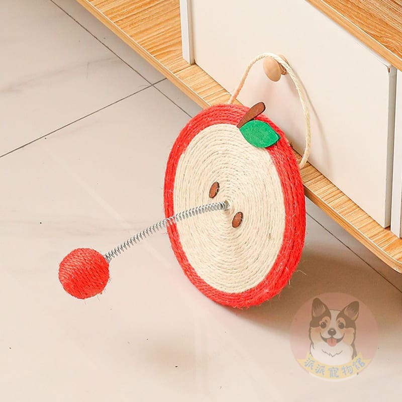 ☁️彈簧貓抓球☁️ 貓抓球 貓抓板 劍麻墊 貓抓 貓爪板 彈簧球麻繩抓板貓玩具貓咪玩具寵物玩具牆壁裝飾幼貓小貓玩具用品-細節圖4