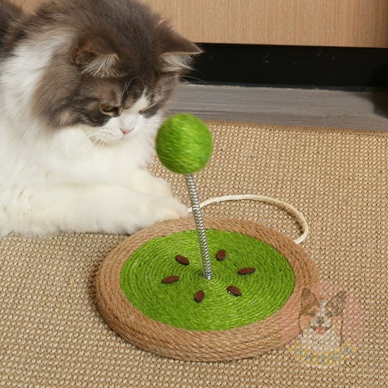 ☁️彈簧貓抓球☁️ 貓抓球 貓抓板 劍麻墊 貓抓 貓爪板 彈簧球麻繩抓板貓玩具貓咪玩具寵物玩具牆壁裝飾幼貓小貓玩具用品-細節圖6