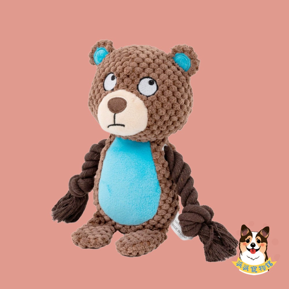 棉繩手手玩具😍 狗狗玩具 狗玩具 寵物玩具 啾啾玩具 發聲玩具 響紙玩具 小狗玩具 幼犬玩具棉繩玩具小豬大象狐狸河馬-規格圖3