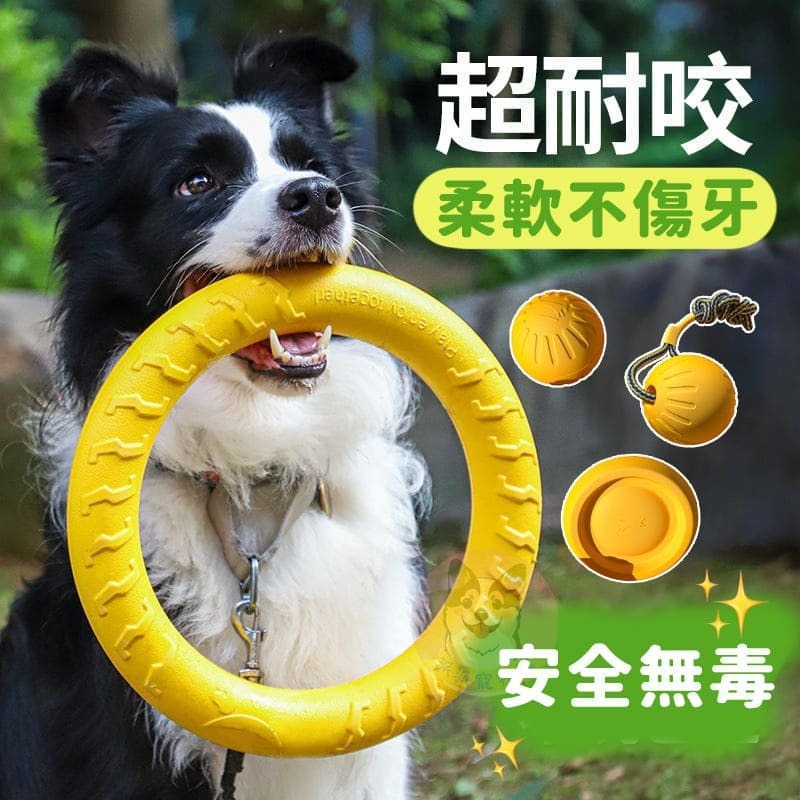 EVA💛黃色狗狗玩具💛 狗玩具 狗狗玩具 寵物玩具 大狗玩具 狗飛盤 寵物飛盤戶外互動玩具中大型犬黃金獵犬邊境牧羊-細節圖2