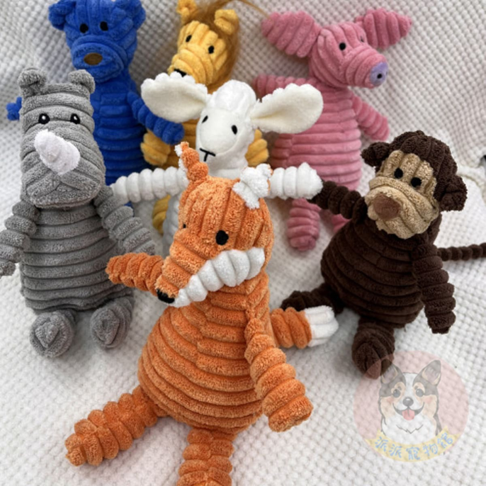 🐷燈芯絨玩具🦊 狗玩具 寵物玩具 寵物娃娃 狗狗玩具 啾啾玩具 小狗玩具 幼犬玩具 發聲玩具毛孩毛絨狗狗磨牙陪睡玩-細節圖4