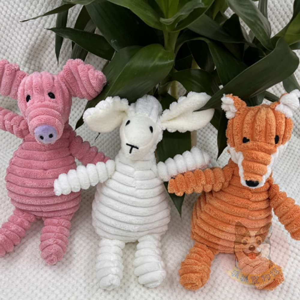 🐷燈芯絨玩具🦊 狗玩具 寵物玩具 寵物娃娃 狗狗玩具 啾啾玩具 小狗玩具 幼犬玩具 發聲玩具毛孩毛絨狗狗磨牙陪睡玩-細節圖5