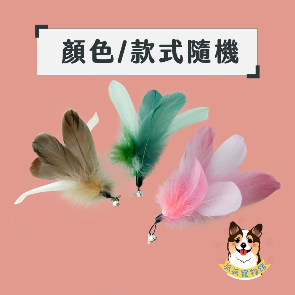 多款漂亮羽毛😍 替換頭 逗貓棒 貓玩具 貓咪玩具 寵物玩具 逗貓鈴鐺幼貓玩具豆貓棒貓的玩具貓咪小貓玩具用品羽毛響紙流-規格圖1