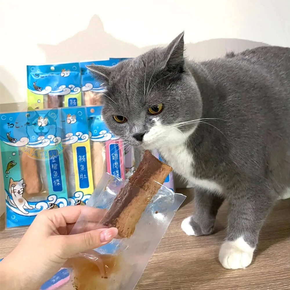 吶一口鮮食餐😋 貓零食 貓咪零食 貓點心 貓食 貓肉乾 魚片 魚條 鮪魚鮭魚貓魚條幼貓肉條獎勵肉乾魚乾凍乾肉條魚零食-細節圖2