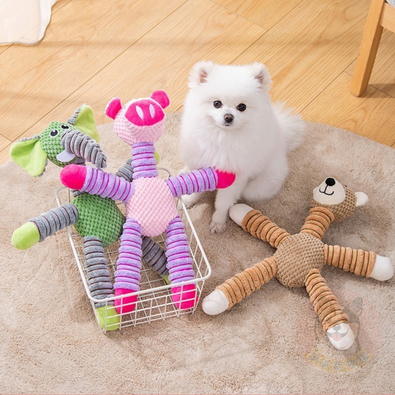🐻玉米粒絨玩具🦁️ 寵物娃娃 大狗玩具 狗玩具 狗狗玩具 寵物玩具 發聲玩具 幼犬玩具 寵物發聲玩具狗狗獅子大象鴨-細節圖2