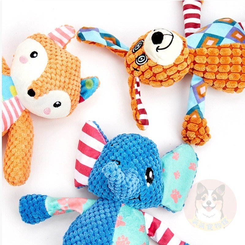 🐻玉米粒絨玩具🦁️ 寵物娃娃 大狗玩具 狗玩具 狗狗玩具 寵物玩具 發聲玩具 幼犬玩具 寵物發聲玩具狗狗獅子大象鴨-細節圖3