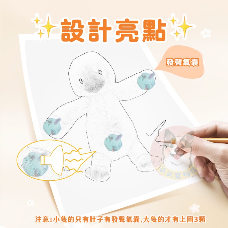 毛絨絨鴨子🦆 狗狗玩具 狗玩具 寵物玩具 幼犬玩具 啾啾玩具 發聲玩具 小狗玩具 鴨子玩具 毛絨玩具 大狗玩具寵物娃娃-細節圖3