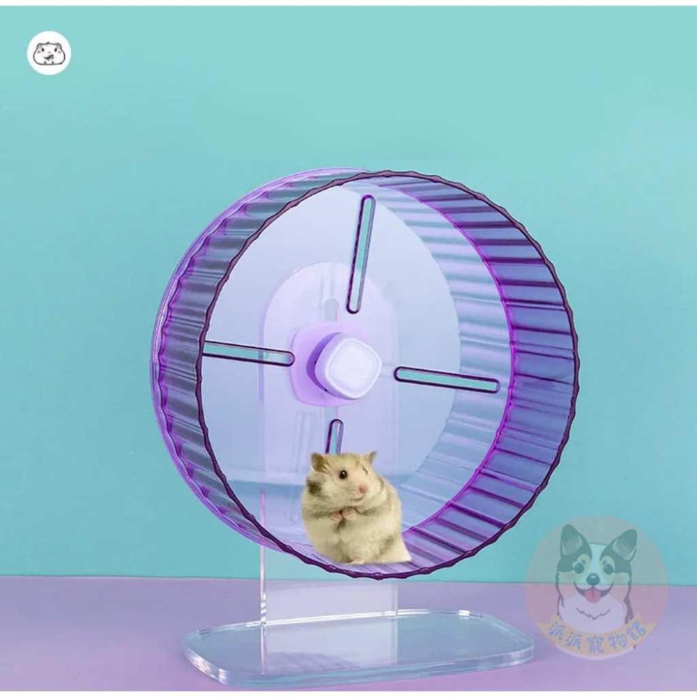 🐭水晶跑跑滾輪🐭 倉鼠跑輪 大型倉鼠跑輪 靜音倉鼠跑輪 倉鼠運動輪 倉鼠跑步輪 倉鼠滾輪 小動物小寵物刺蝟老鼠靜音滾輪-細節圖4