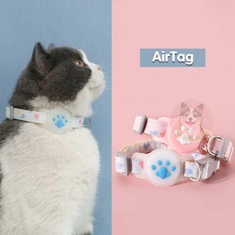 AirTag保護套項圈💘 貓項圈 狗項圈 寵物項圈 貓咪項圈 狗狗項圈 蘋果追蹤器套橘貓小狗小貓小型犬貓幼貓幼犬頸圈用品-細節圖2