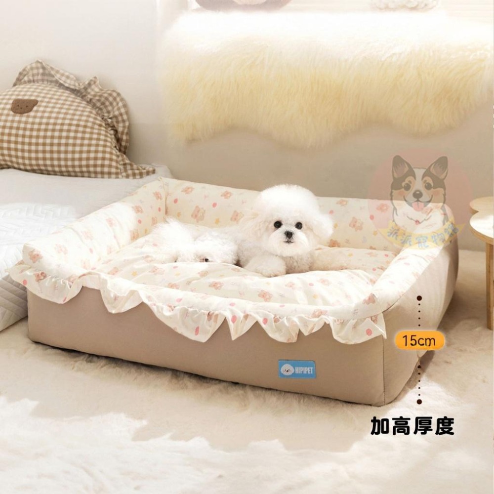 🐻荷葉花邊熊窩🐻 寵物窩 寵物床 狗窩 貓窩 寵物睡窩 狗床 貓床 寵物睡墊 貓咪窩 狗狗床 狗睡窩 窩 狗狗床睡窩沙發-細節圖2