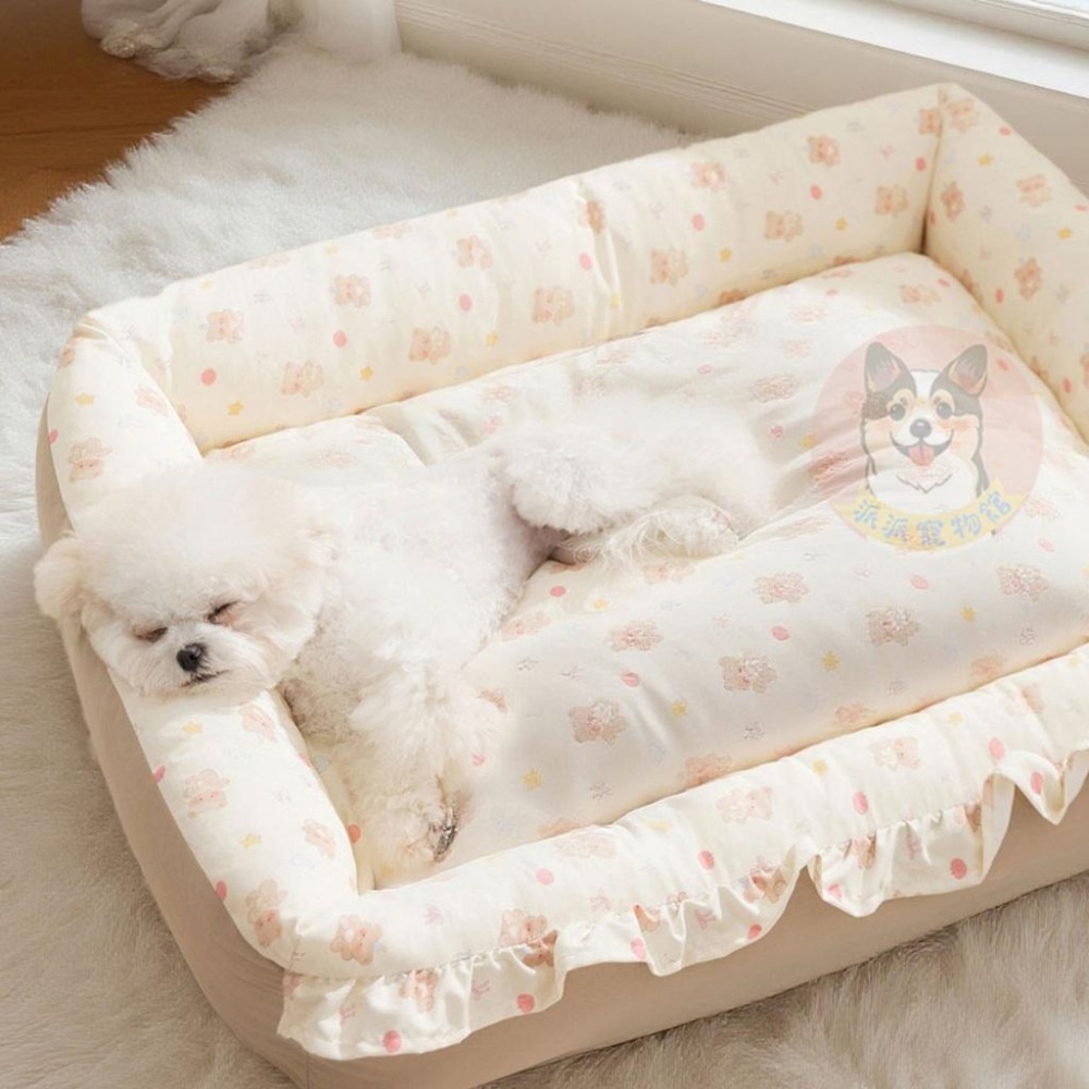 🐻荷葉花邊熊窩🐻 寵物窩 寵物床 狗窩 貓窩 寵物睡窩 狗床 貓床 寵物睡墊 貓咪窩 狗狗床 狗睡窩 窩 狗狗床睡窩沙發-細節圖7