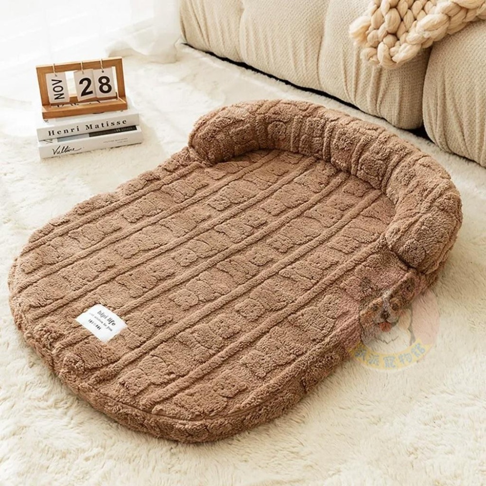 🩶棕色小熊絨窩🩶 貓窩 狗窩 寵物窩 窩 寵物床 狗床 寵物睡墊 寵物墊子 寵物墊 狗狗床 貓床 寵物睡窩 貓咪窩 貓咪-細節圖8