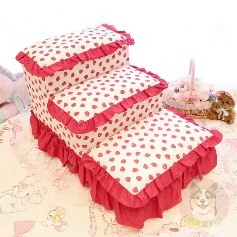 💗公主風樓梯💗 寵物樓梯 狗狗樓梯 狗樓梯 狗用品 狗狗用品 寵物用品 寵物階梯 貓咪樓梯 寵物台階 柯基 臘腸狗-細節圖4