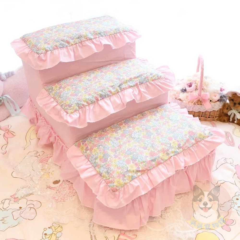 💗公主風樓梯💗 寵物樓梯 狗狗樓梯 狗樓梯 狗用品 狗狗用品 寵物用品 寵物階梯 貓咪樓梯 寵物台階 柯基 臘腸狗-細節圖6