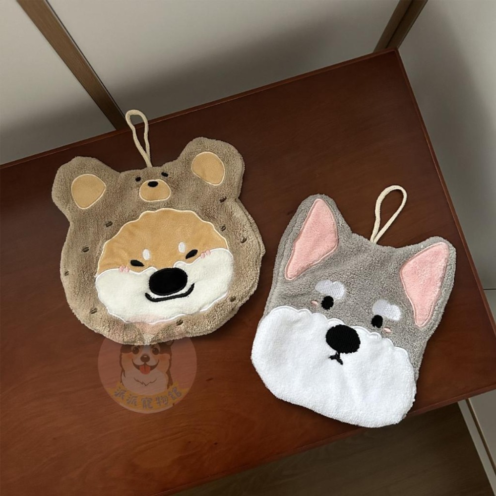 🐱小貓小狗擦手巾🐶 毛巾 擦手巾 珊瑚絨 居家用品 擦手布 擦手毛巾 厚毛巾 吸水巾 吸水毛巾 造型狗狗貓咪 寵物用品-細節圖2