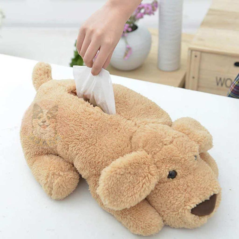 🐶趴趴狗🐶 衛生紙套 衛生紙盒 面紙套 居家裝飾 抽紙套 紙巾套 狗狗 寵物用品 狗狗衛生紙套 紙巾盒禮物娃娃毛絨-細節圖4