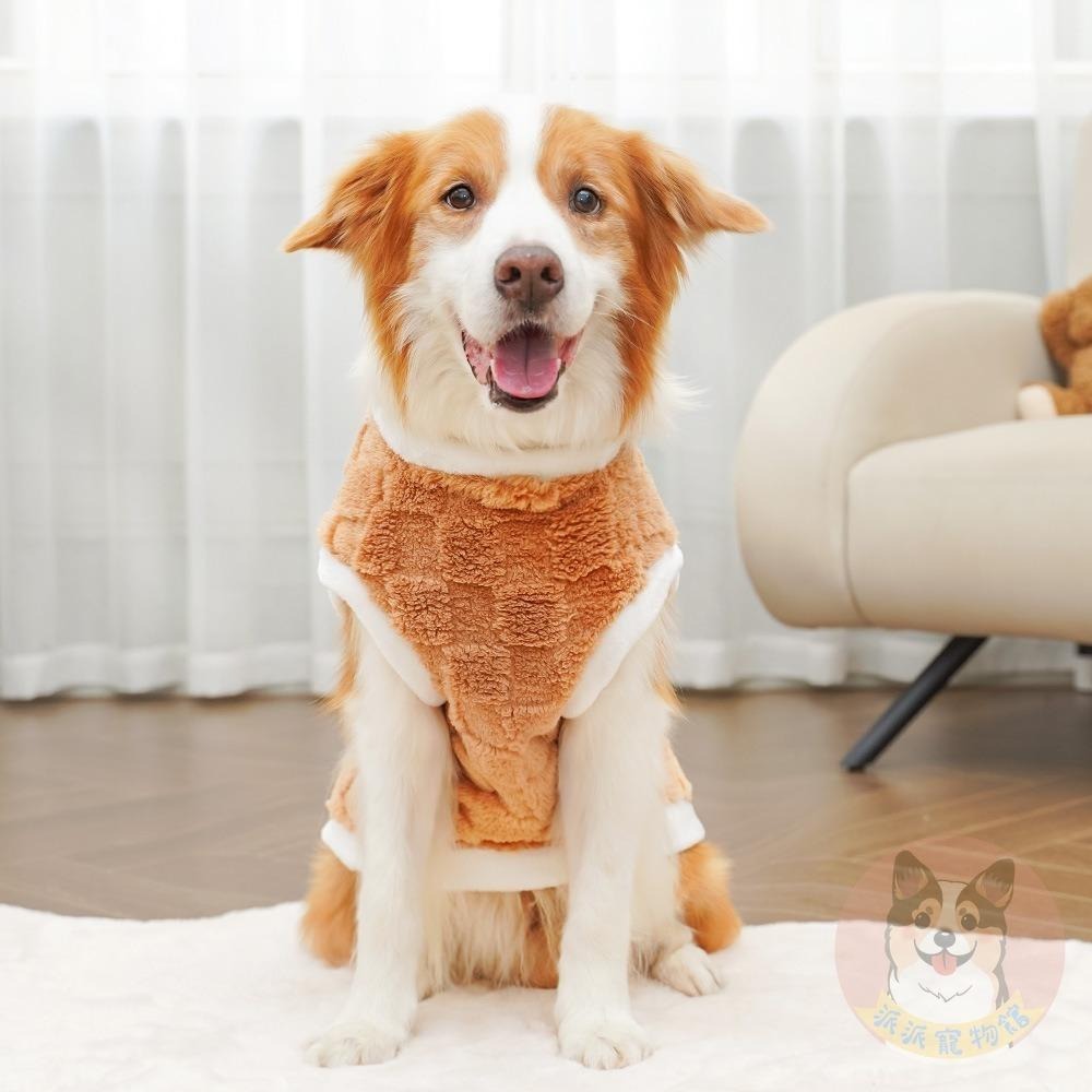 方格毛絨背心🌹 狗衣服 狗狗背心 狗狗衣服 寵物衣服 貓咪衣服 小狗衣服大狗幼犬幼貓貴賓狗大型犬柯基柴犬臘腸狗背心衣-細節圖6