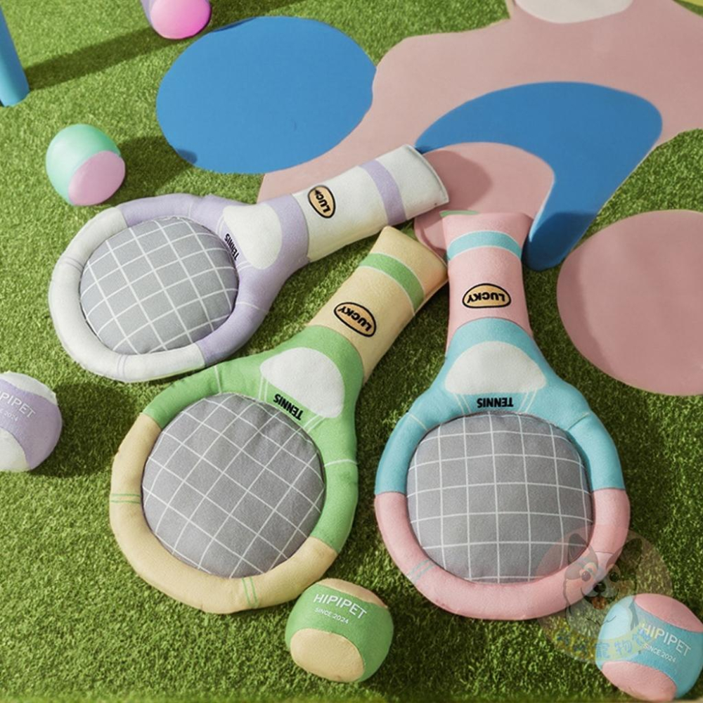 網球套裝玩具🎾 狗狗玩具 寵物玩具 狗玩具 小狗玩具 毛絨玩具 網球拍 狗狗玩具球 響紙 發聲 啾啾幼犬小狗幼犬柯基玩-細節圖3