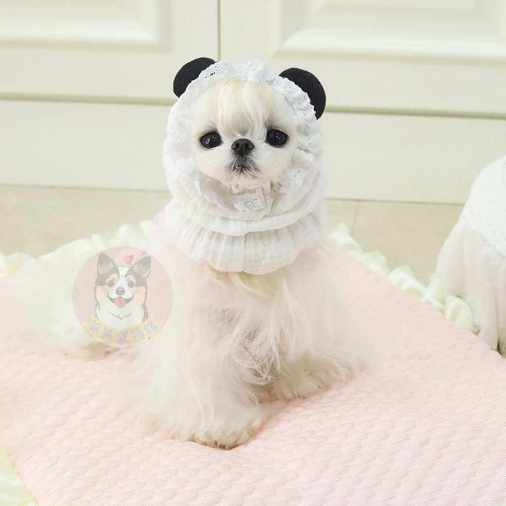 不濕毛💧 寵物防濕毛頭套 脖套 脖圈 髮圈 頭套 臘腸狗 西施 小狗 長毛狗 頭罩 狗狗用品 貓咪用品 寵物用品狗用品-細節圖2