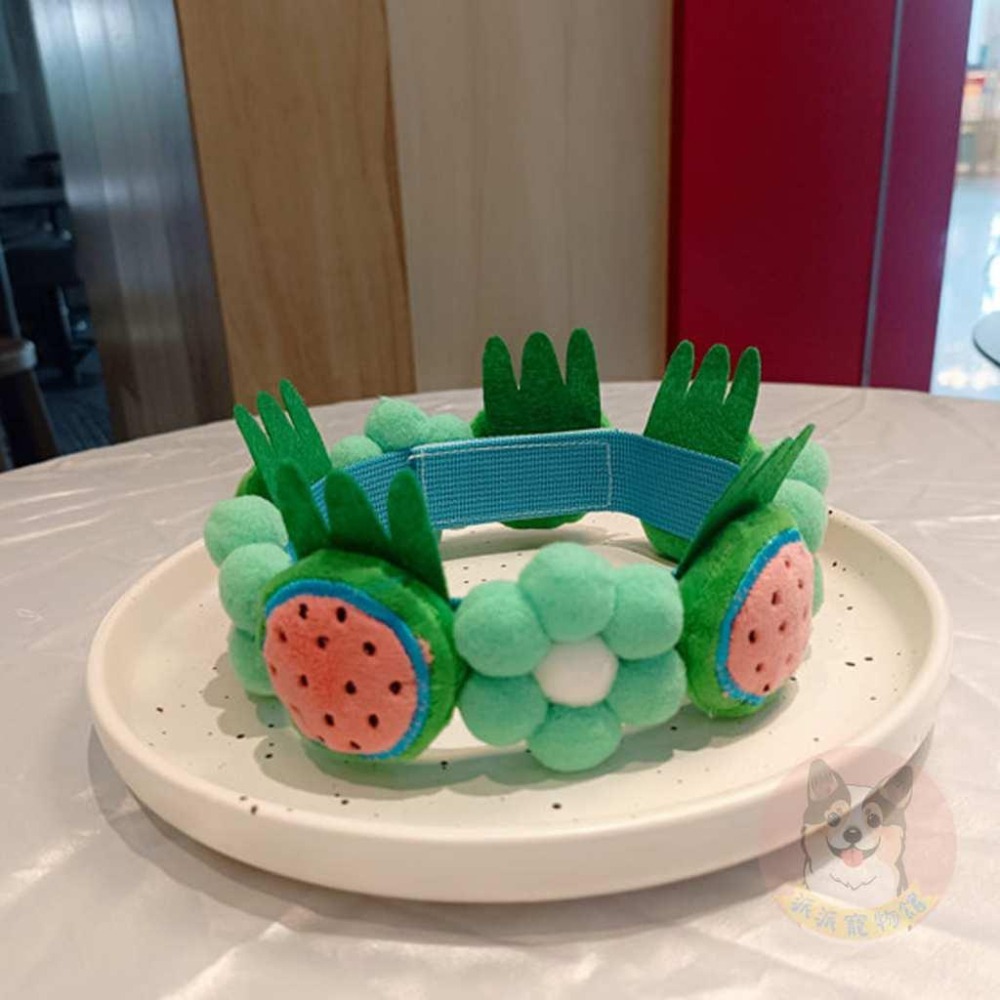 🍓水果小花項圈🍉 寵物項圈 狗狗項圈 柴犬項圈 寵物領巾 黃金獵犬項圈薩摩耶柯基哈士奇柯基小狗中大型犬項圈圍脖項鍊狗配件-細節圖4