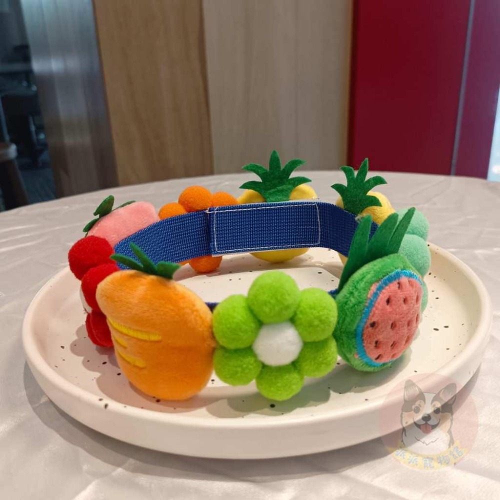 🍓水果小花項圈🍉 寵物項圈 狗狗項圈 柴犬項圈 寵物領巾 黃金獵犬項圈薩摩耶柯基哈士奇柯基小狗中大型犬項圈圍脖項鍊狗配件-細節圖6