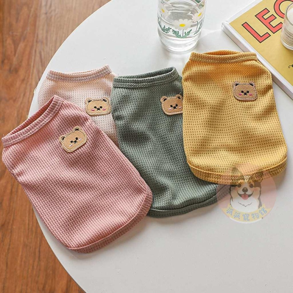 🐻小熊背心🐻 狗衣服 狗狗背心 狗狗衣服 寵物衣服 貓咪衣服 小狗衣服 夏天幼犬幼貓博美吉娃娃貴賓狗比熊臘腸狗背心衣服-細節圖2