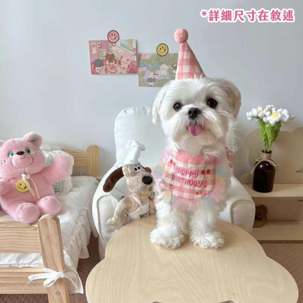 現貨秒出🎉 寵物生日配件🎂 寵物生日帽 狗狗生日 貓咪生日 狗生日帽 生日領巾寵物狗狗貓咪帽子領巾圍兜狗聚派對生日快樂-細節圖5
