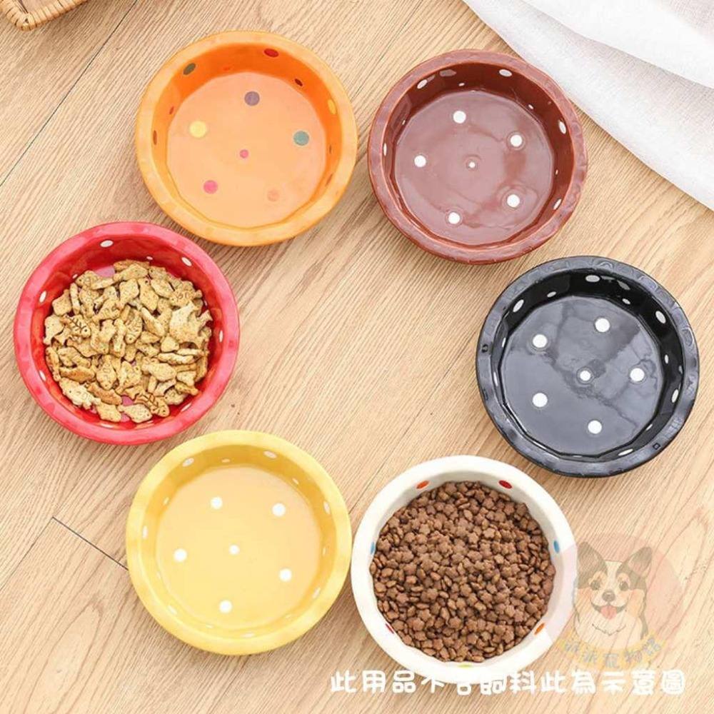 ❤點點陶瓷碗/架子❤ 貓碗 寵物碗 貓咪碗 寵物碗架 寵物陶瓷碗 貓碗架 貓咪飼料碗 貓咪碗架 貓用品 護頸碗寵物碗架貓-細節圖5