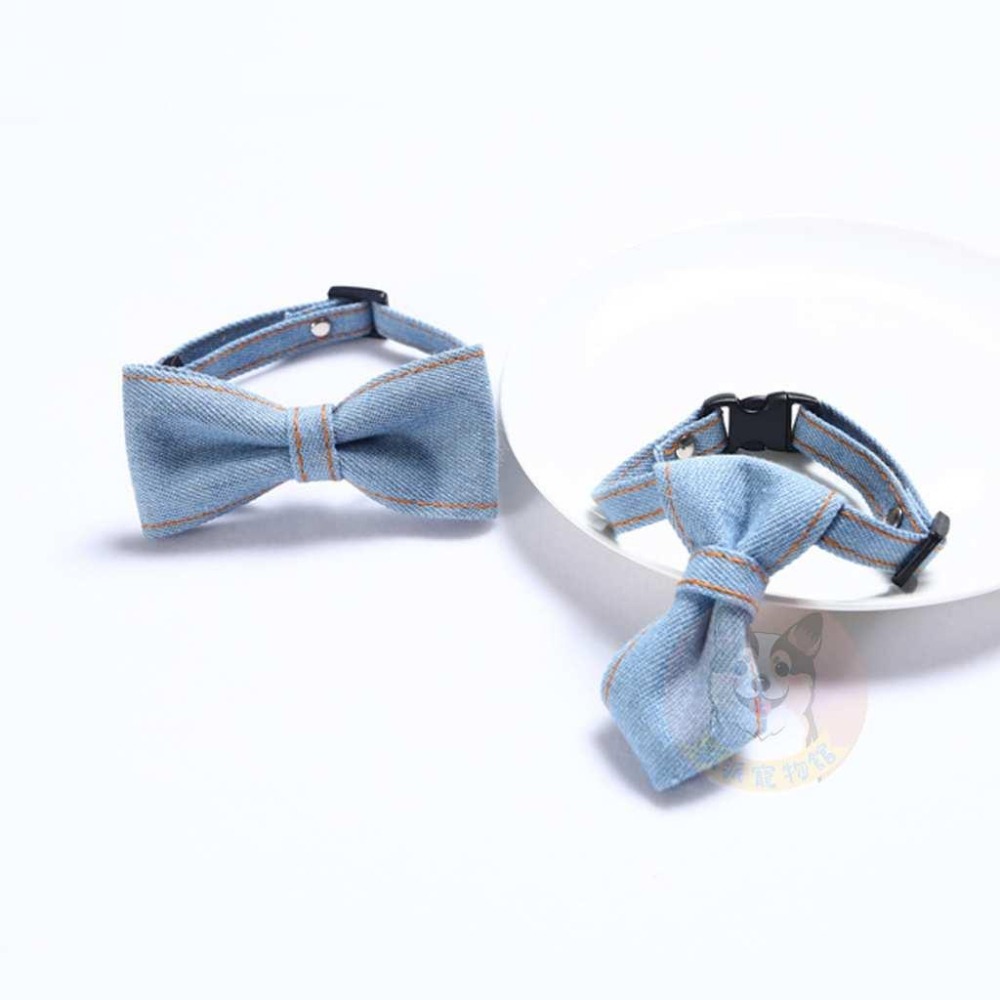 牛仔系列🤠 寵物領帶 貓咪領帶 狗狗領帶 寵物領巾 狗狗領帶 狗領巾 寵物項圈 寵物配件 貓領帶 比熊狗狗貓咪領巾蝴蝶結-細節圖4