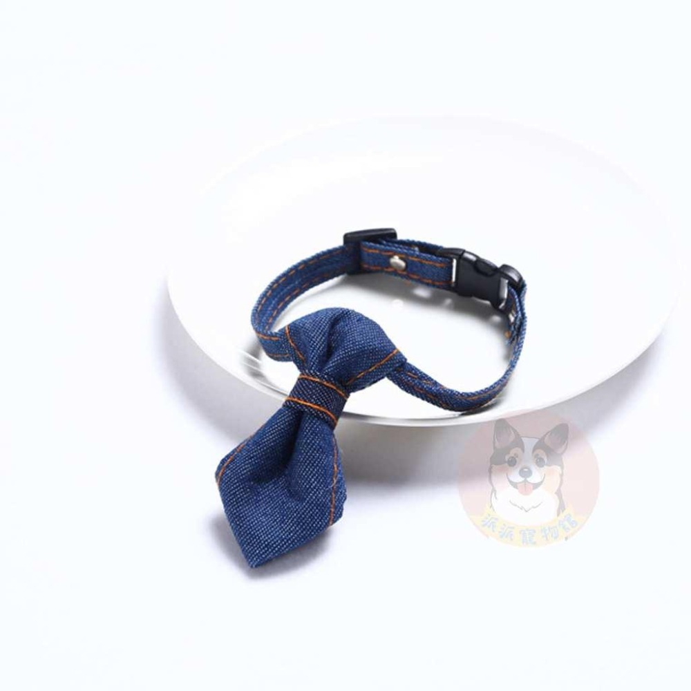 牛仔系列🤠 寵物領帶 貓咪領帶 狗狗領帶 寵物領巾 狗狗領帶 狗領巾 寵物項圈 寵物配件 貓領帶 比熊狗狗貓咪領巾蝴蝶結-細節圖6