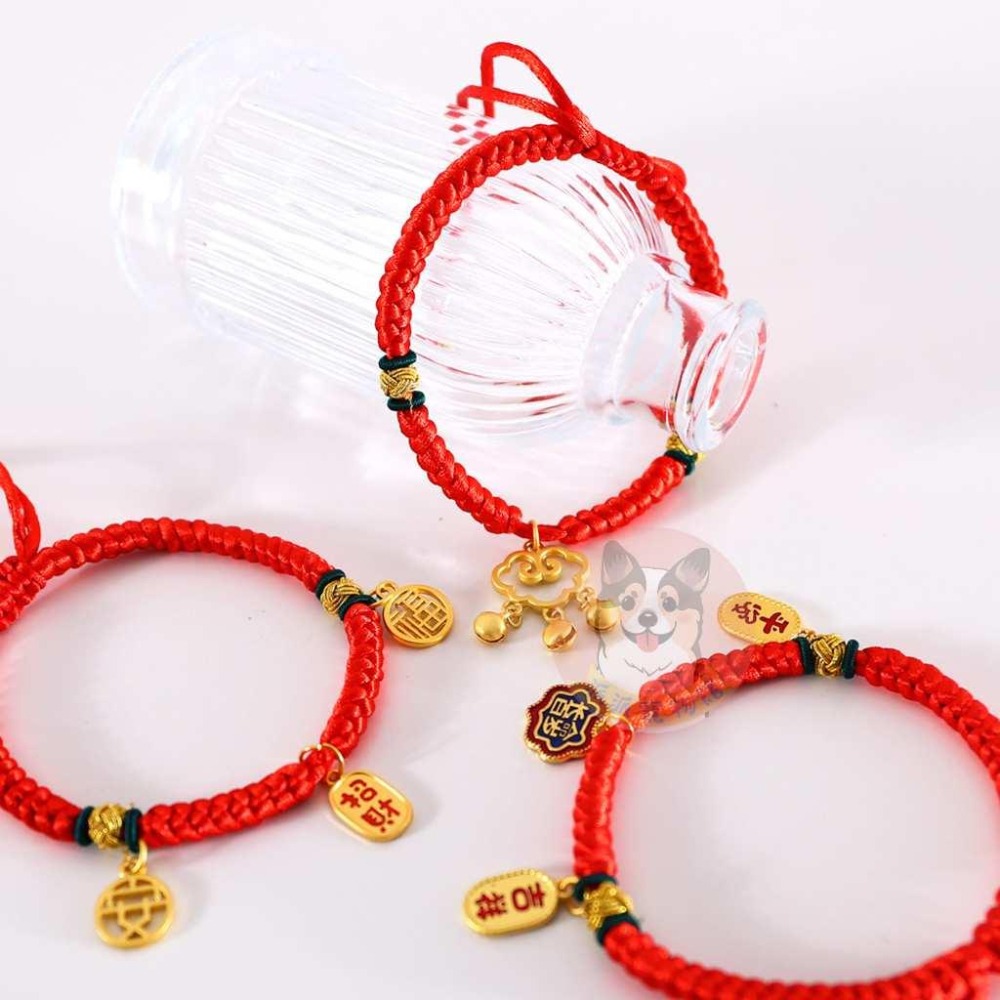 幸運招財繩🍀 寵物項圈 狗狗項圈 貓咪項圈 狗項圈 貓項圈 狗狗 貓咪項鍊配件小中大型犬幼貓幼犬項圈頸圈鈴鐺飾品手鍊-細節圖6