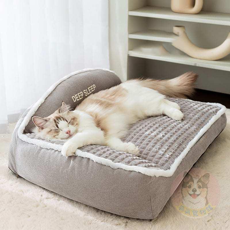 加厚靠枕床😪 寵物睡墊 寵物床 狗窩 寵物窩 寵物睡墊 狗狗床 狗狗床墊 寵物睡床 寵物睡窩 貓窩 貓床 貓睡墊寵物床墊-細節圖5