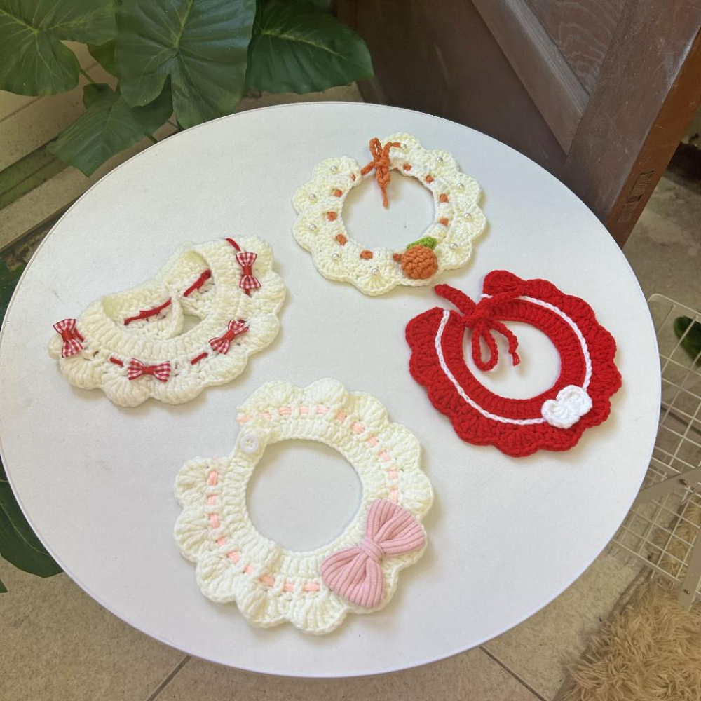 🌼毛線針織圍脖🌼 貓咪圍脖 貓咪領巾 貓領巾 貓咪圍巾 貓項圈 貓咪項圈 寵物項圈  寵物頸圈 狗狗寵物圍巾毛線項圈圍脖-細節圖3