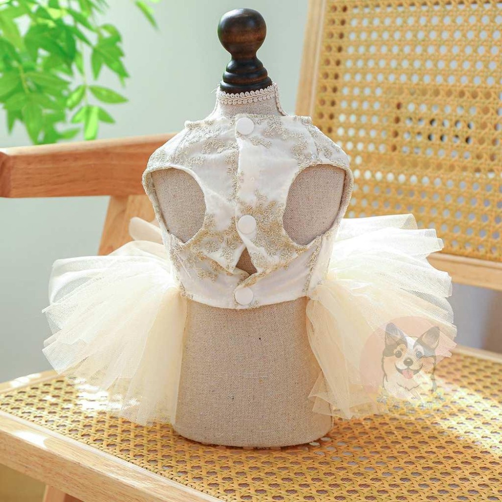 🧚‍♀️寵物婚紗🧚‍♀️ 狗狗衣服 寵物衣服 狗衣服 狗狗婚紗 狗婚紗 狗狗禮服 小狗衣服 貴賓比熊馬爾濟斯博美臘腸衣服-細節圖4